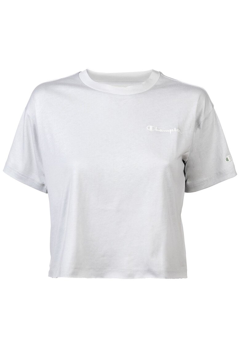 Champion Tricou crop cu decolteu la baza gatului - Gri