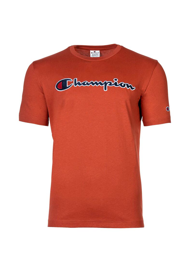 Champion Tricou cu decolteu la baza gatului si logo brodat - Rosu