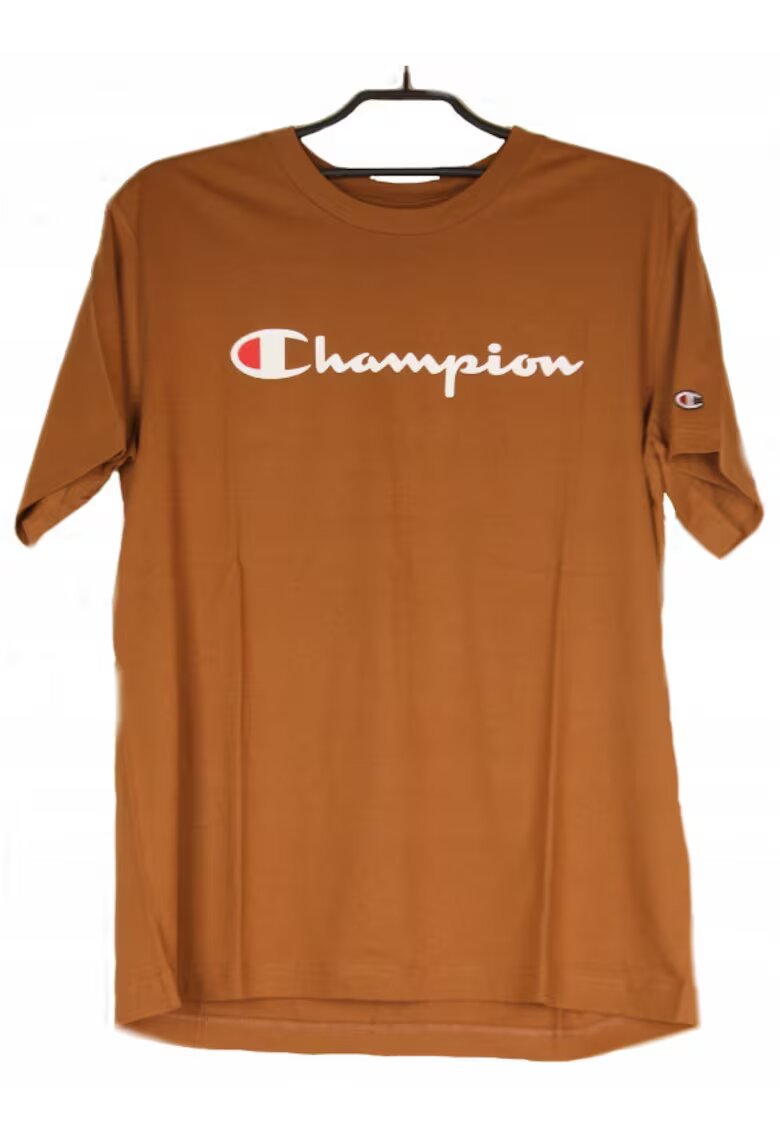 Champion Tricou cu imprimeu logo si decolteu la baza gatului