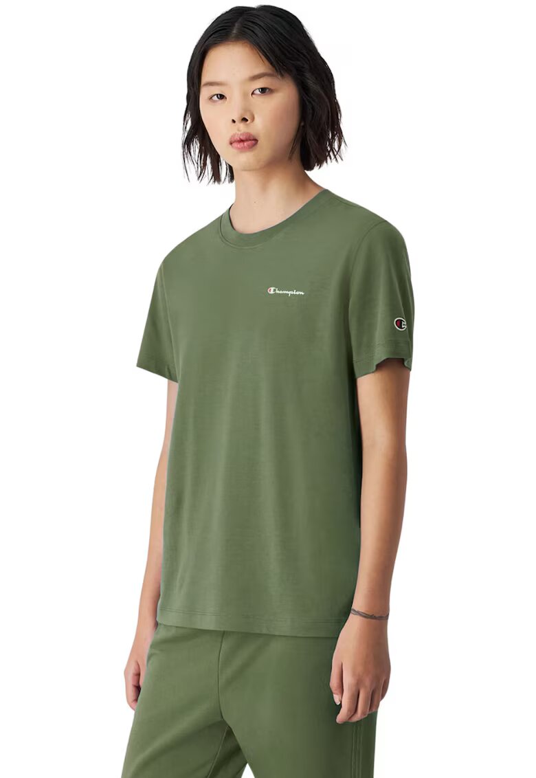 Champion Tricou dama - verde - croiala slim - 100% bumbac