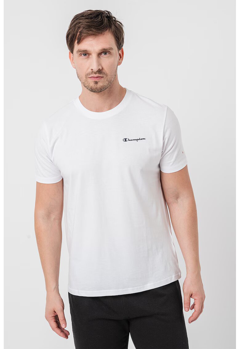 Champion Tricou din bumbac cu detalii logo Basic - Alb