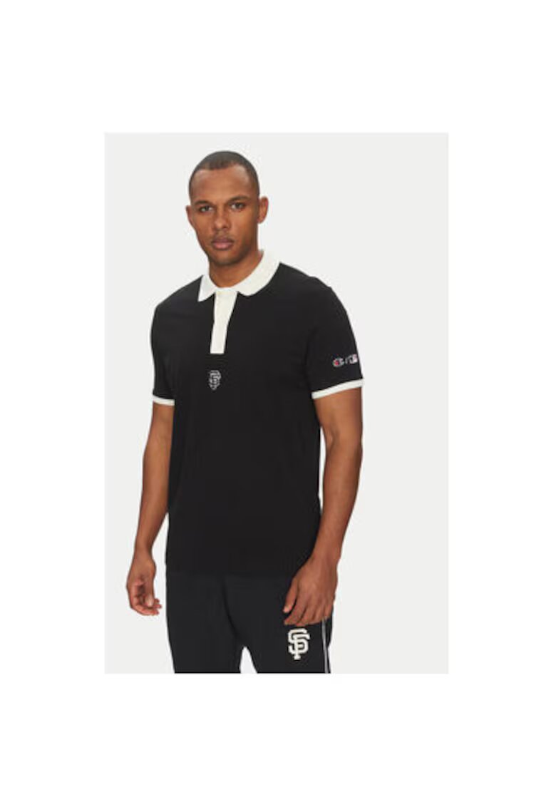 Champion Tricou polo barbati 221044 - Bumbac - Negru - Negru