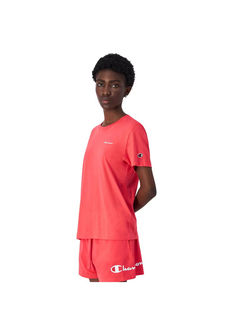 Champion Tricou sport dama - coral - croiala slim - 100% bumbac