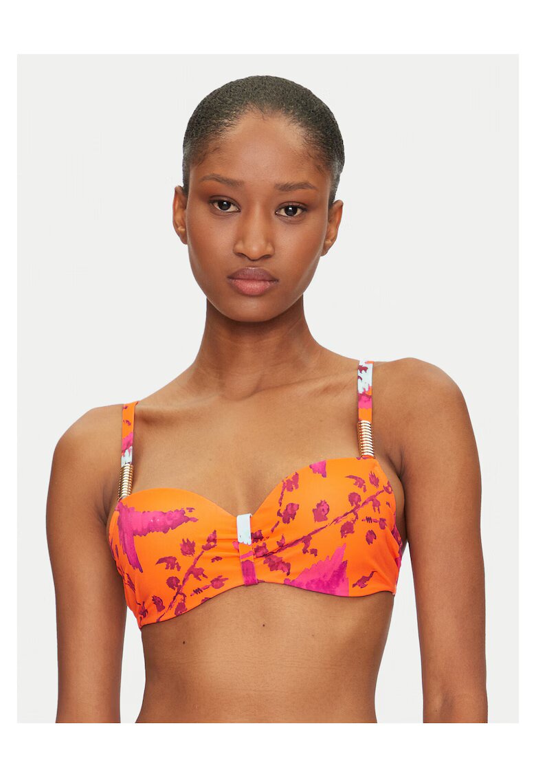 Chantelle Top de bikini dama portocaliu-roz