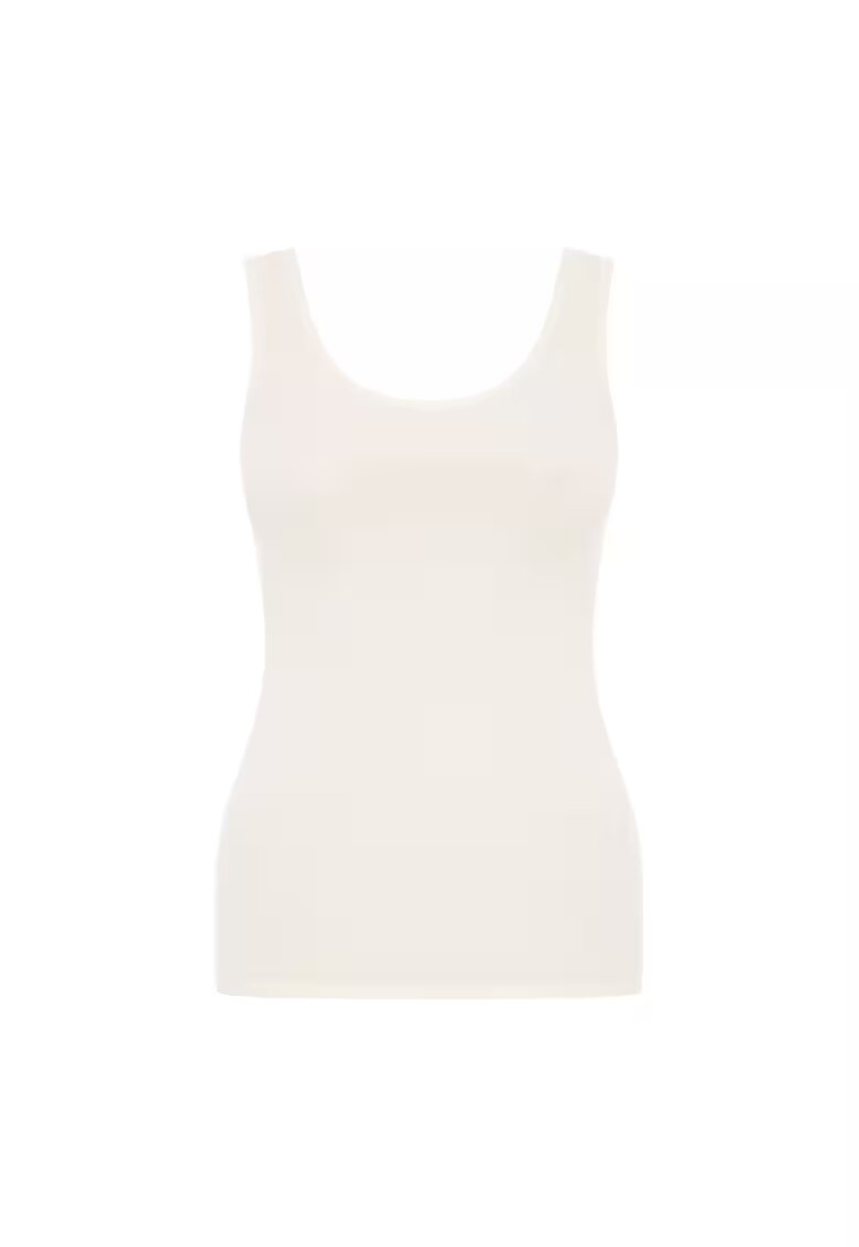 Chantelle Top fara cusaturi cu decolteu amplu - Alb fildes