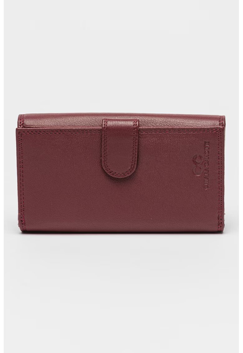Chiara Canotti Portofel din piele cu buzunare multiple - Violet tyrian