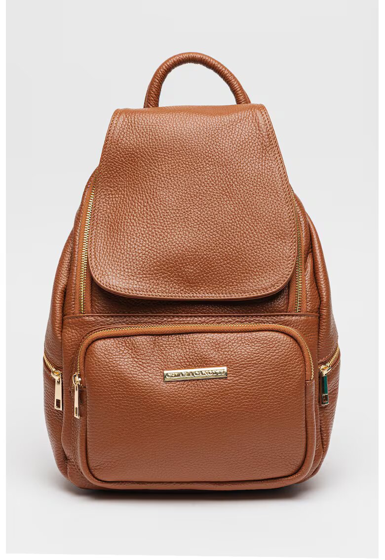 Chiara Canotti Rucsac din piele cu aspect granulat - Caramel