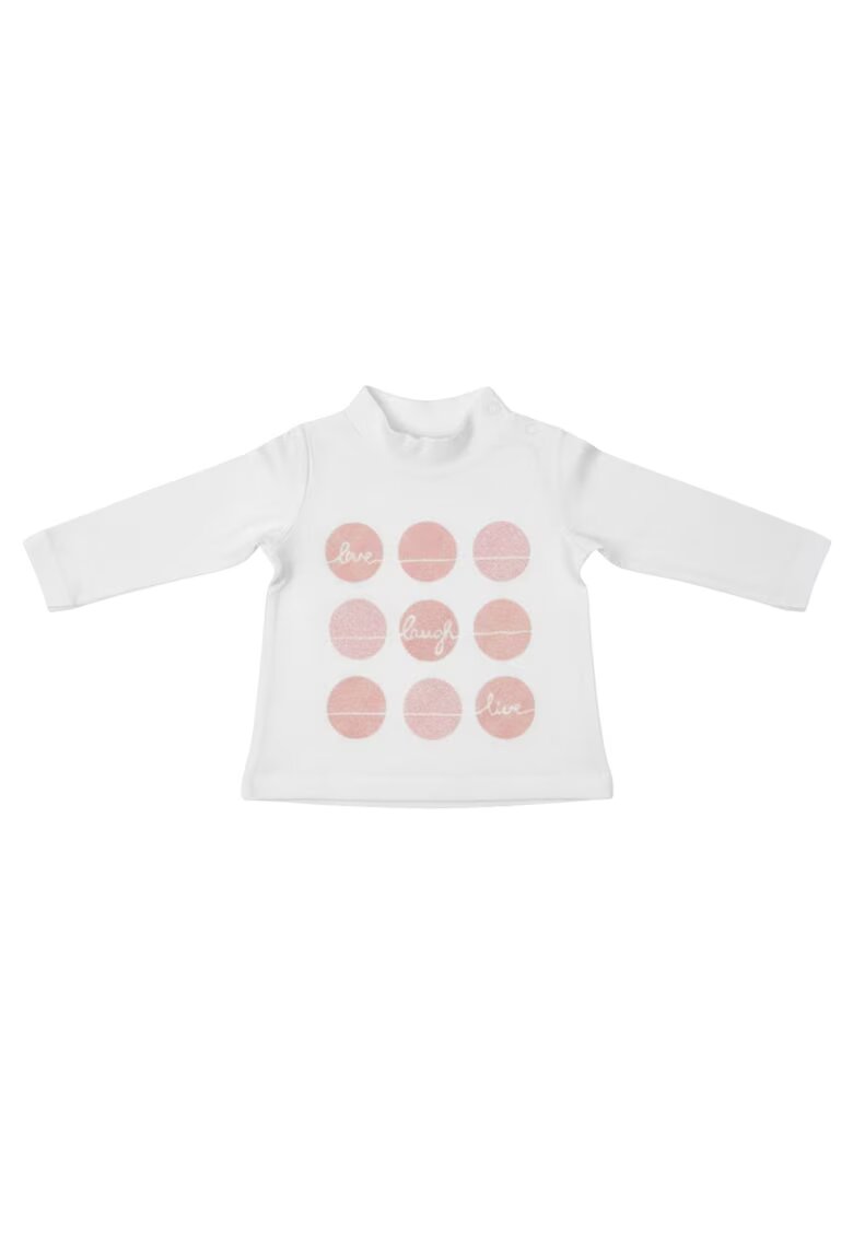 Chicco Bluza cu imprimeu si guler scurt - Ecru