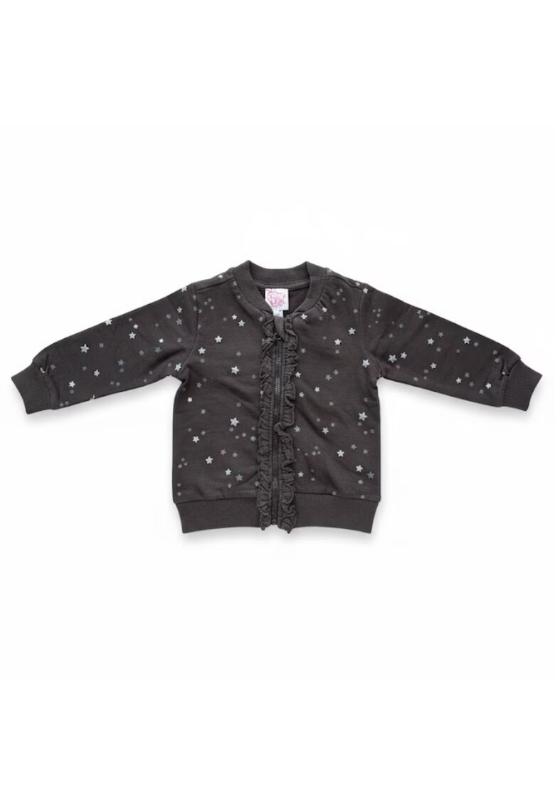 Chicco Bluza fete bumbac maro cu stele 74