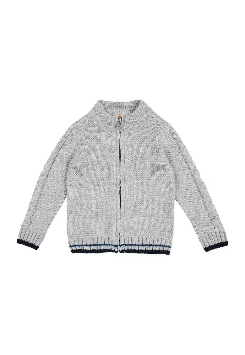 Chicco Cardigan cu fermoar si model torsade - Gri