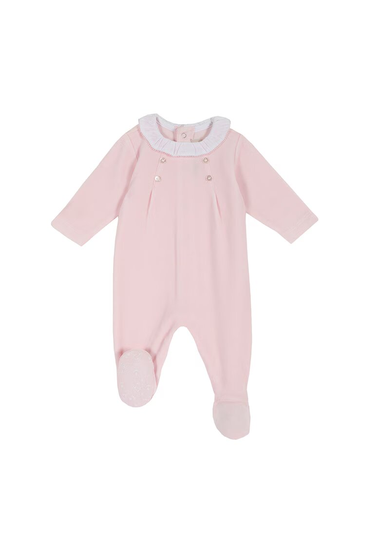 Chicco Salopeta cu nasturi decorativi - Roz pal