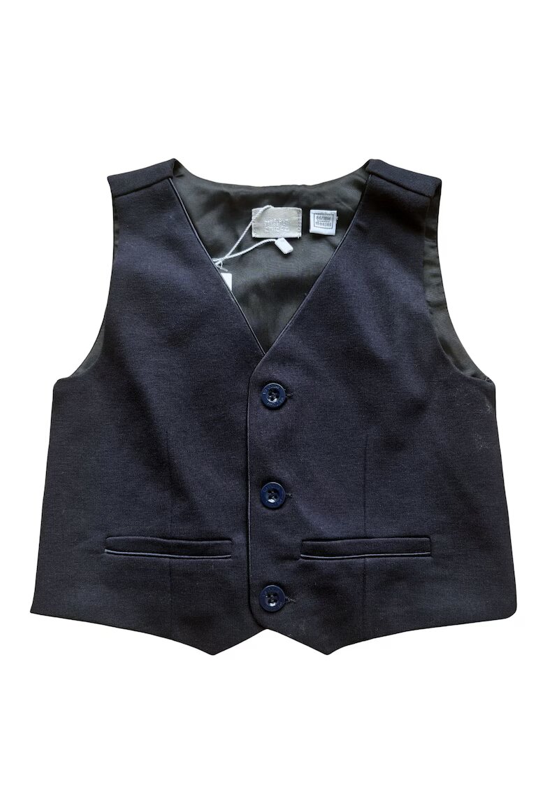 Chicco Vesta baieti - melanj - albastru marin - bumbac - cu buzunare -