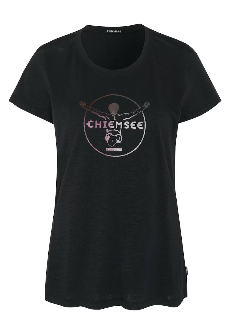 Chiemsee Tricou cu decolteu rotund Taormina - Negru