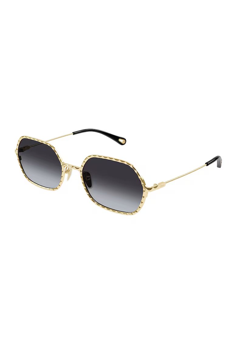 Chloe Ochelari de soare dreptunghiulari cu lentile degrade - Auriu