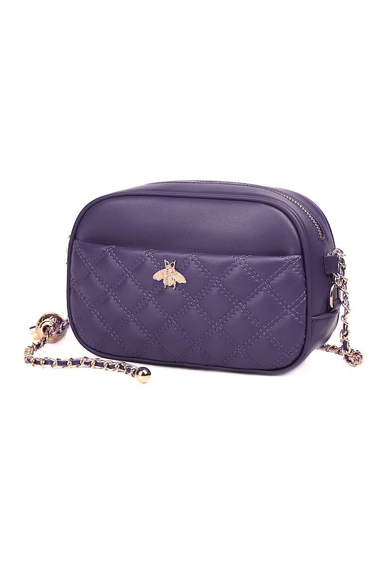 Ciel Geanta crossbody din piele cu aspect matlasat Vance - Violet prafuit