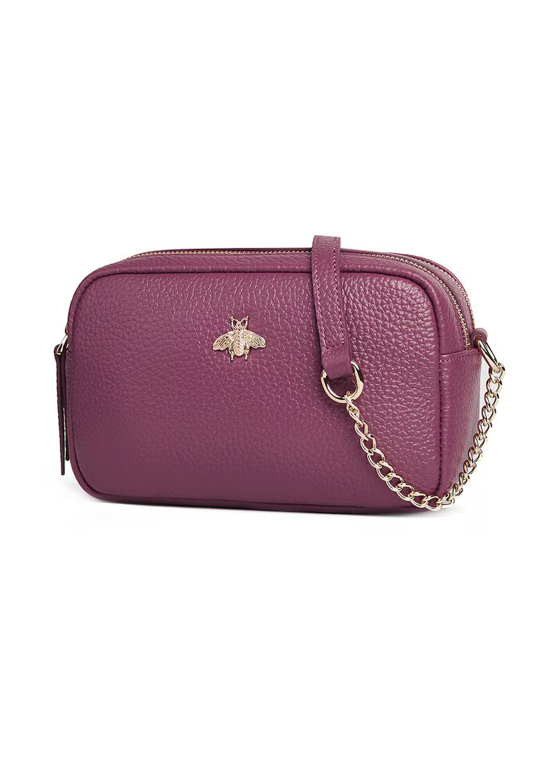 Ciel Geanta crossbody din piele Elsa - Violet tyrian