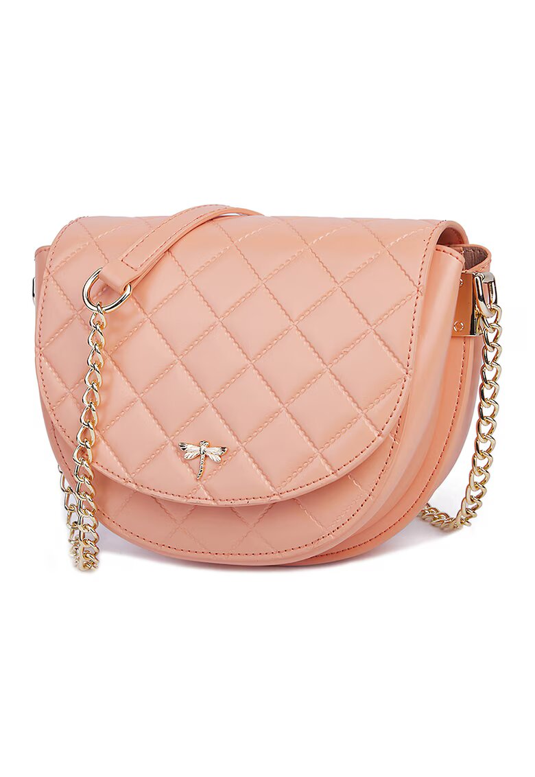 Ciel Geanta crossbody matlasata din piele Delina - Portocaliu pal