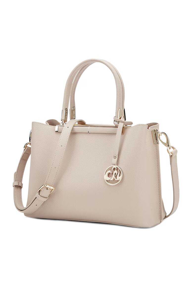 Ciel Geanta tote de piele cu bareta detasabila Olive - Maro nisip