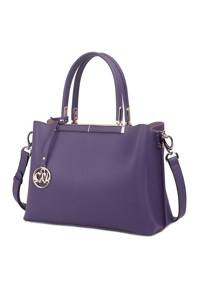 Ciel Geanta tote de piele cu bareta detasabila Olive - Violet prafuit