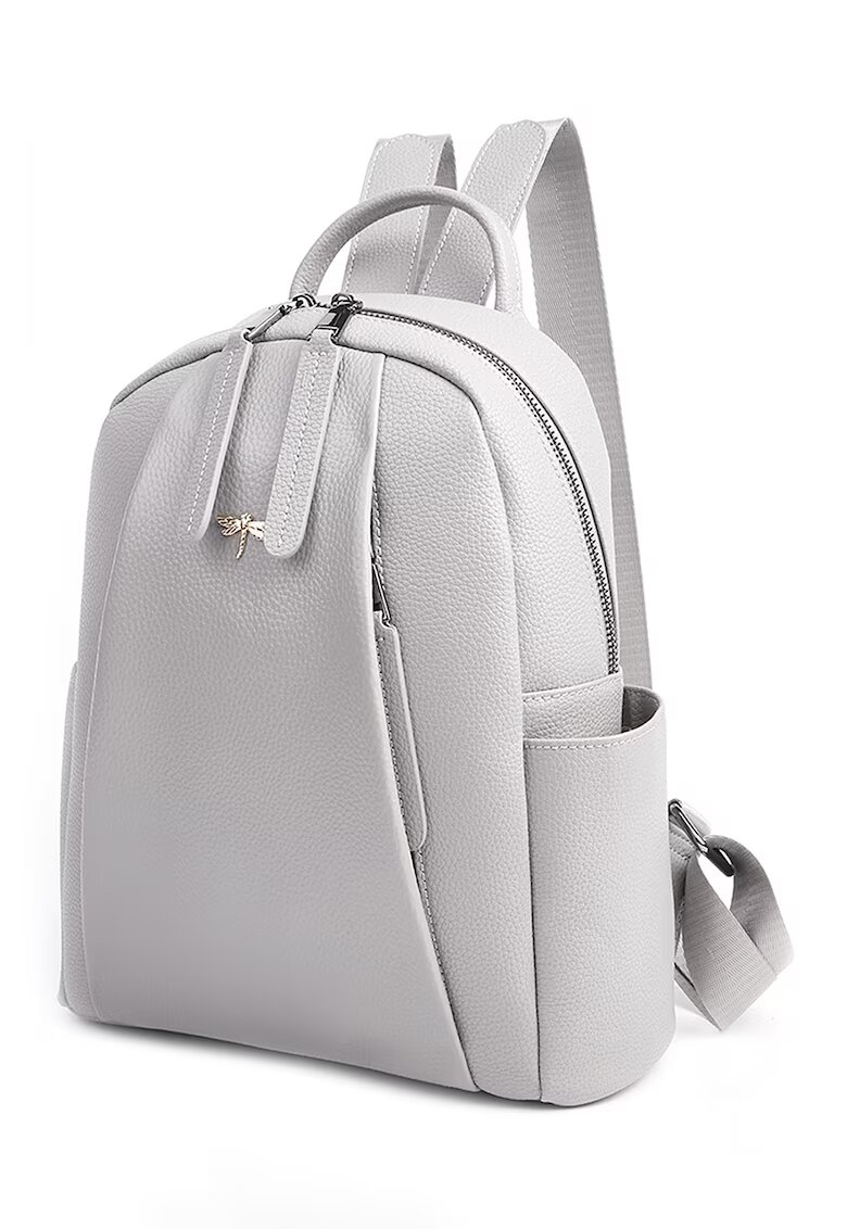 Ciel Rucsac de piele cu buzunare exterioare Hazel - Gri deschis