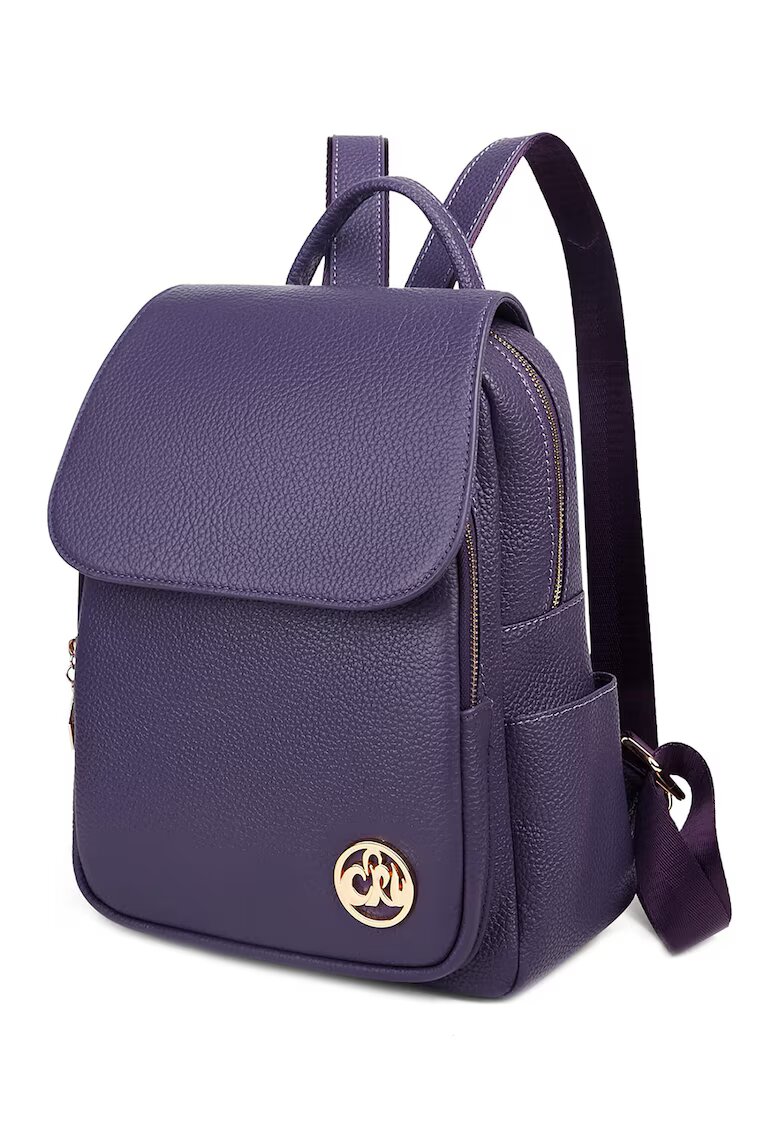 Ciel Rucsac de piele cu logo metalic Mars - Violet prafuit