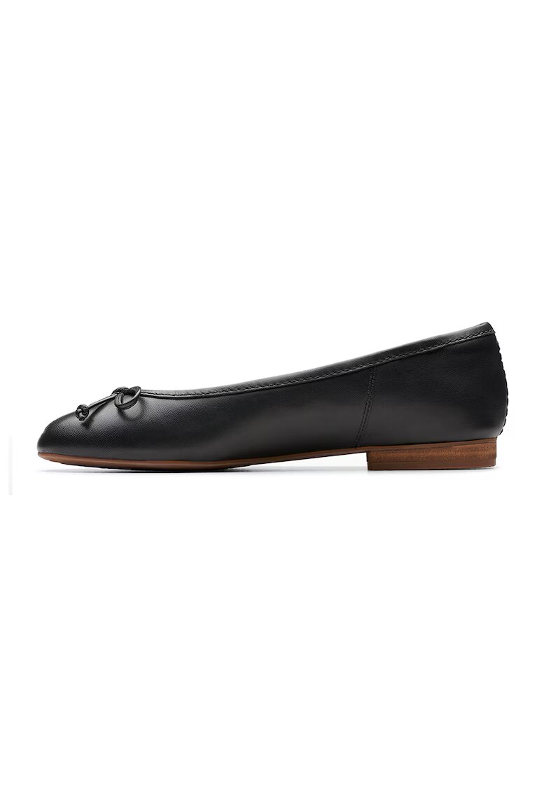 Clarks Balerini de piele cu funda - Negru