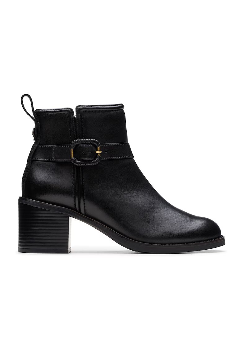 Clarks Botine de piele Chamberly - Negru