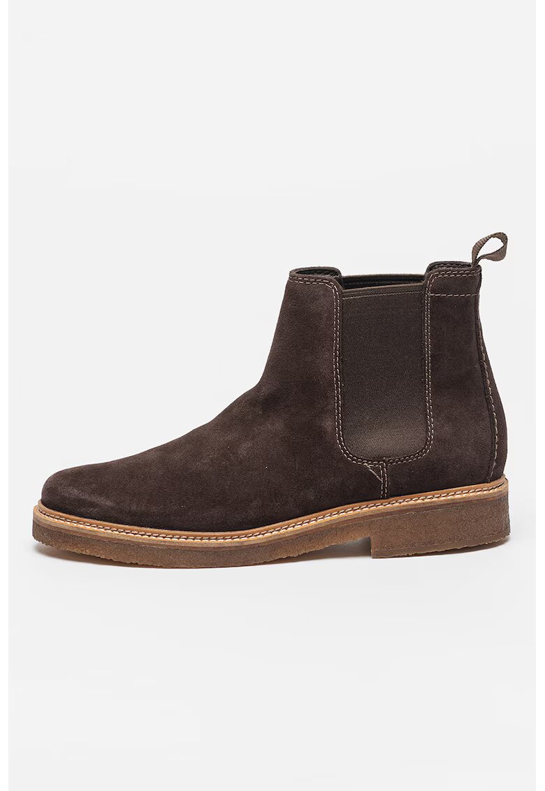 Clarks Ghete Chelsea de piele Clarkdale Easy - Maro