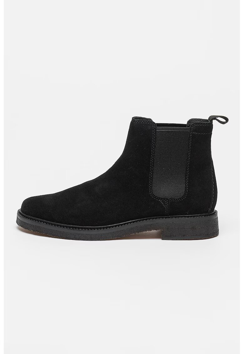 Clarks Ghete Chelsea de piele Clarkdale Easy - Negru