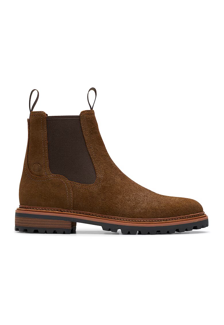 Clarks Ghete Chelsea de piele intoarsa Clarkridge - Maro scortisoara