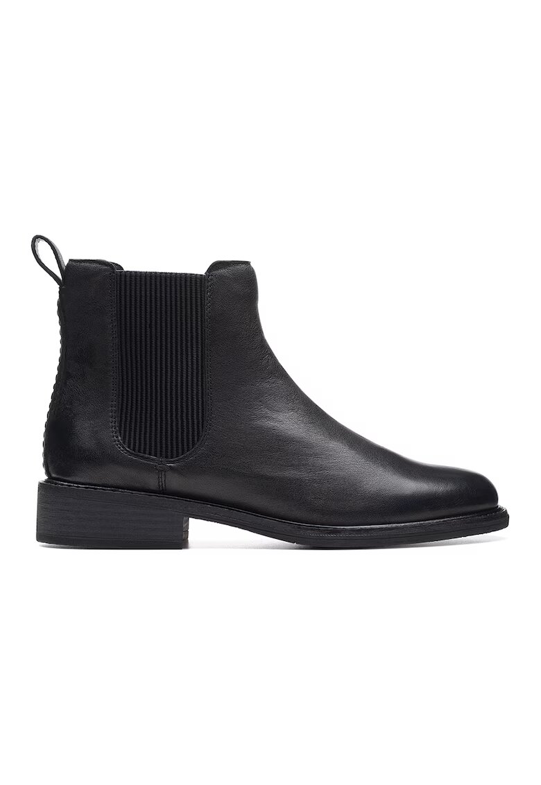 Clarks Ghete Chelsea din piele - Negru