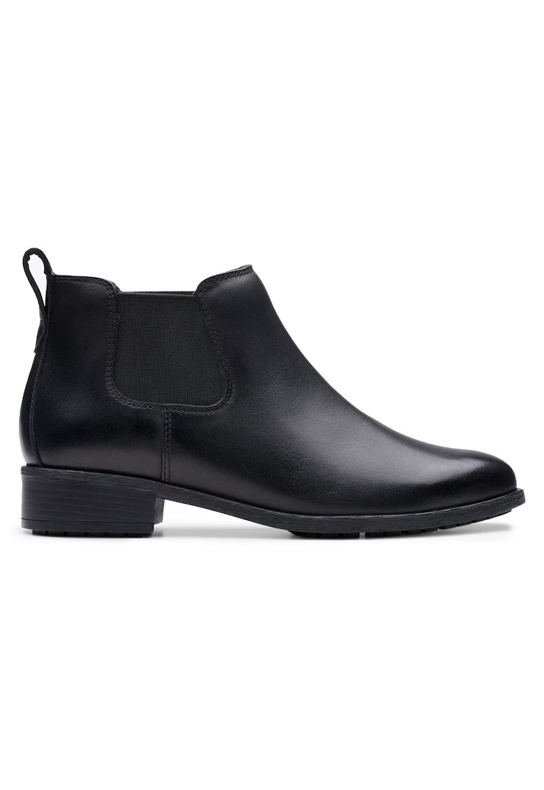 Clarks Ghete Chelsea pentru femei - 304163326 - piele naturala - negru -