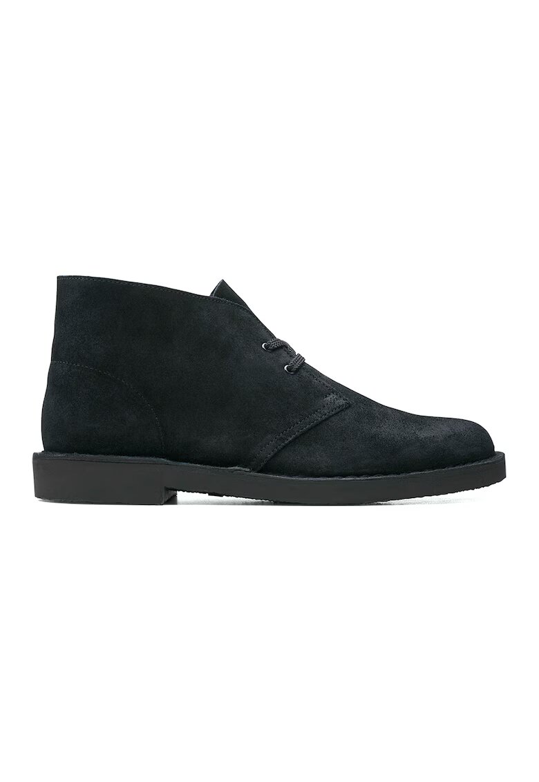 Clarks Ghete chukka din piele intoarsa Bushacre - Negru
