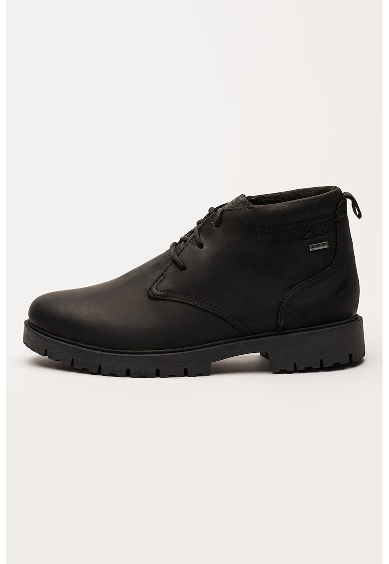 Clarks Ghete de piele cu tehnologie Gore-Tex Berhill - Negru