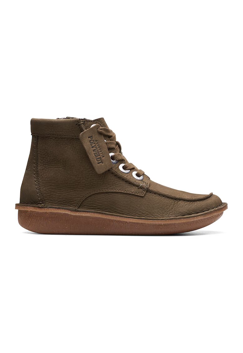 Clarks Ghete de piele nabuc Funny Cedar - Kaki