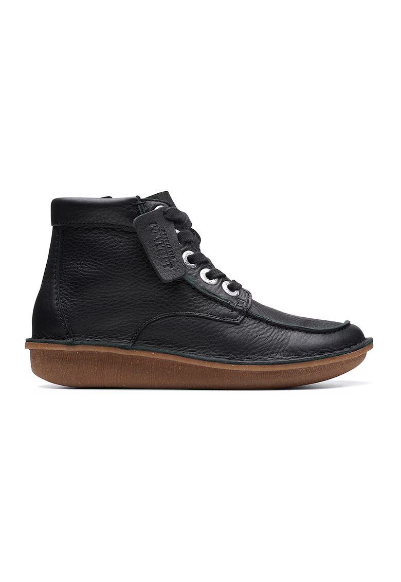 Clarks Ghete de piele nabuc Funny Cedar - Negru