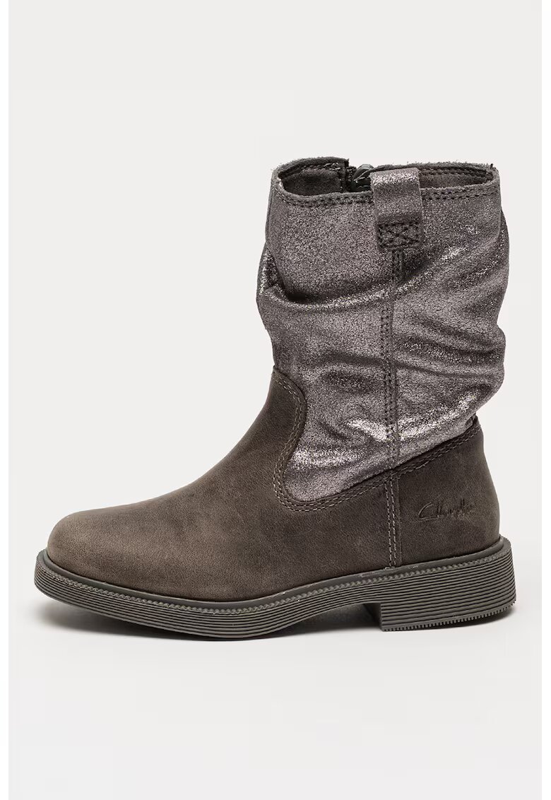 Clarks Ghete din piele intoarsa Pewter - Gri/Argintiu