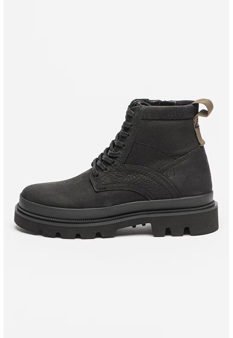 Clarks Ghete din piele nabuc Badell - Negru