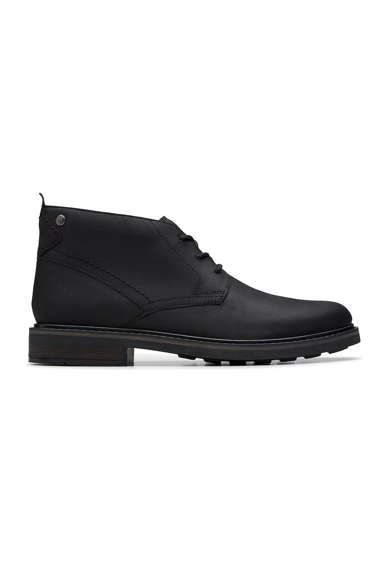 Clarks Ghete din piele Newford - Negru