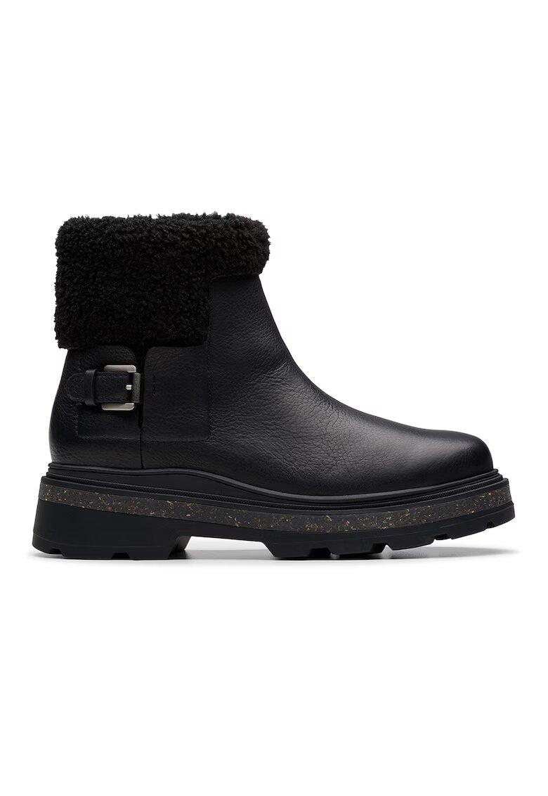 Clarks Ghete impermeabile de piele Hencroft Madi - Negru