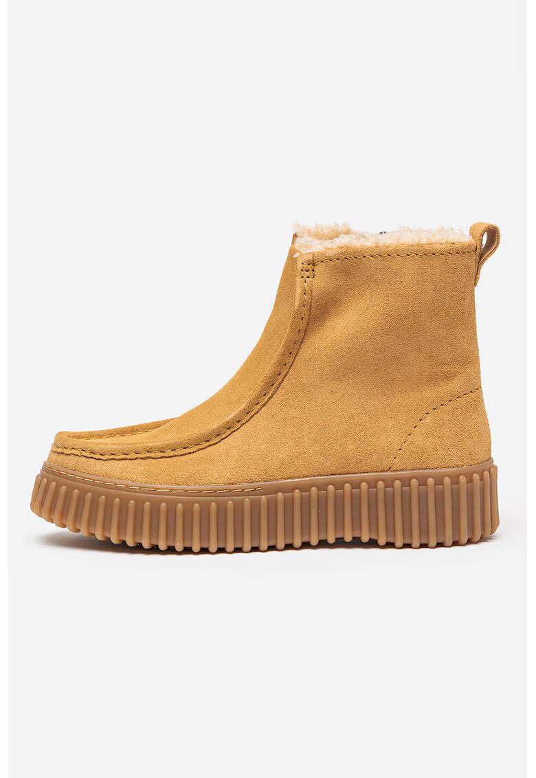 Clarks Ghete slip-on de piele intoarsa Torhill - Caramel