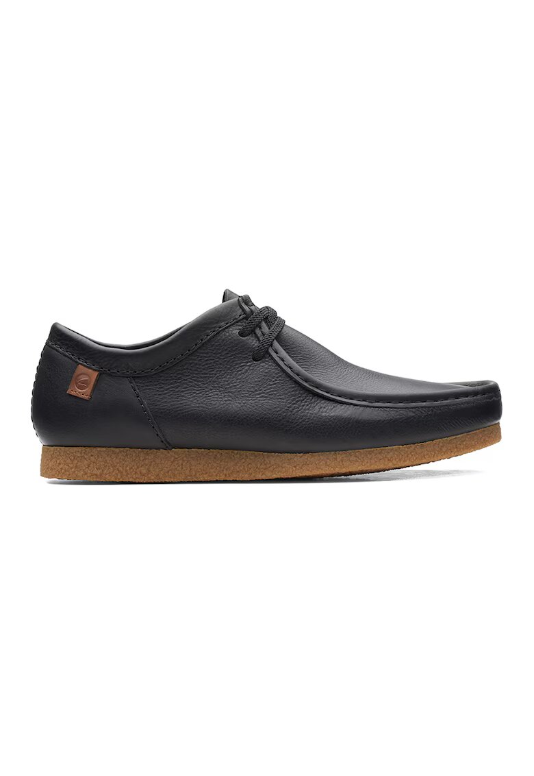 Clarks Mocasini de piele intoarsa Shacre - Negru