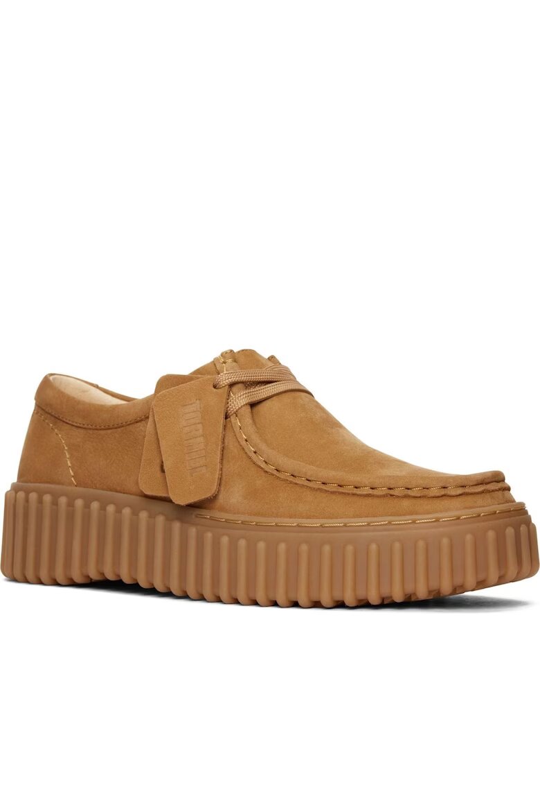 Clarks Mocasini de piele intoarsa Torhill - Bej