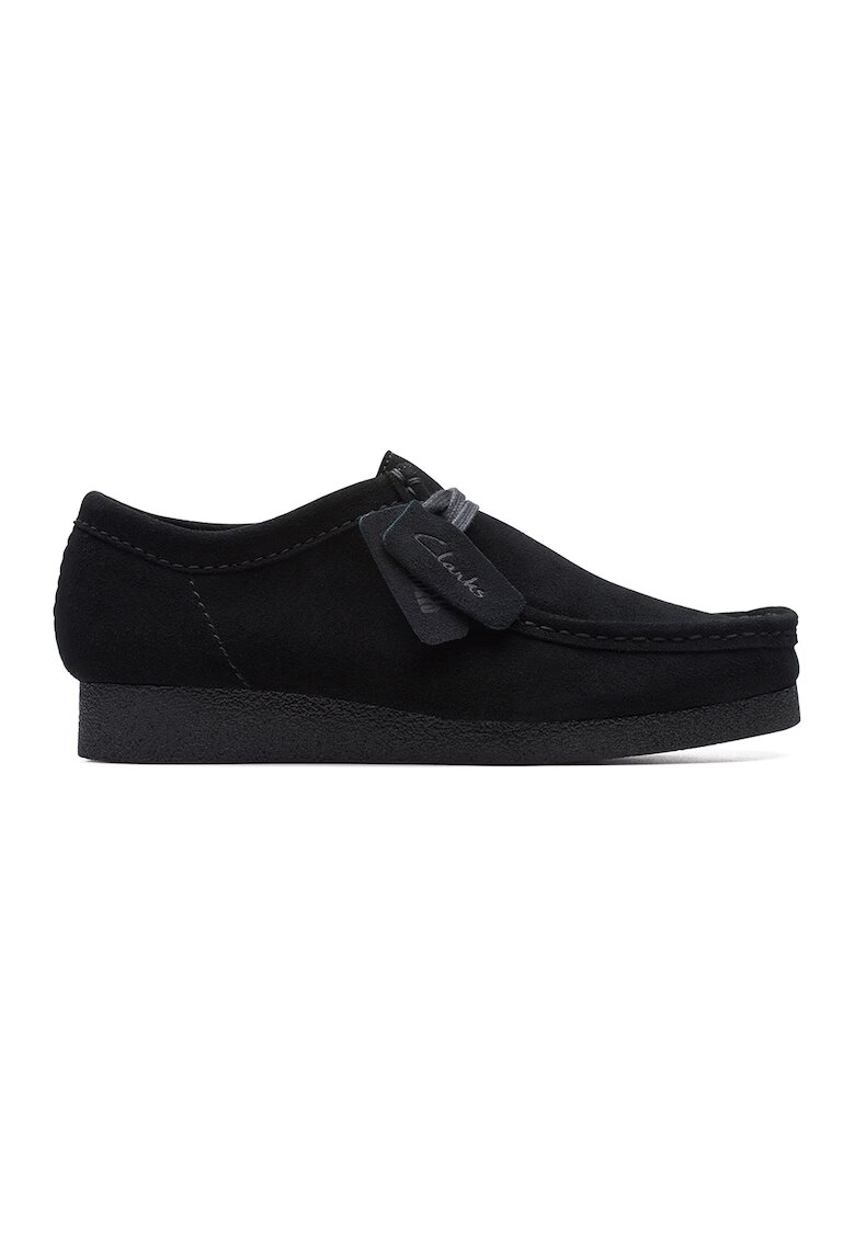 Clarks Mocasini de piele intoarsa Wallabeeevo - Negru