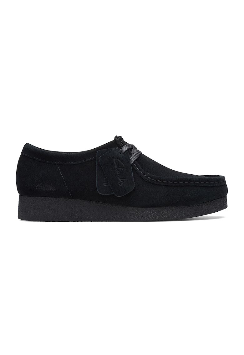 Clarks Mocasini din piele intoarsa Wallabee - Negru