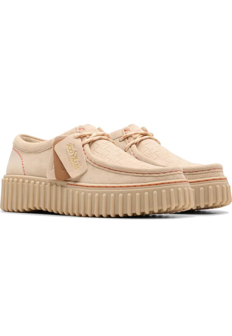 Clarks Mocasini pentru dama casual - piele intoarsa - bej