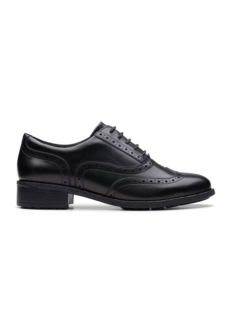 Clarks Pantofi brogue de piele - Negru