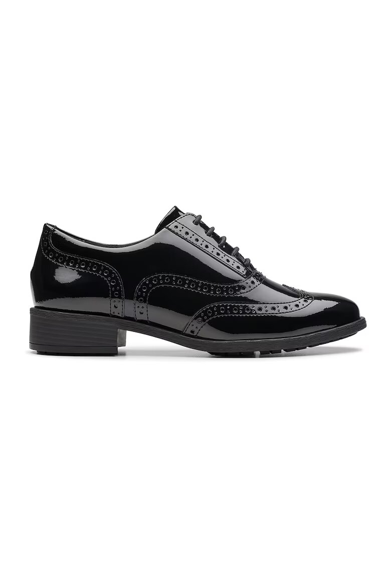 Clarks Pantofi brogue de piele - Negru stins