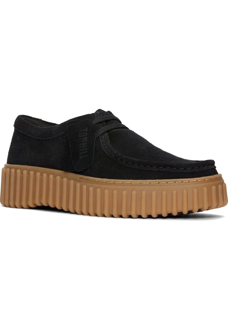 Clarks Pantofi de piele intoarsa Torhill - Negru
