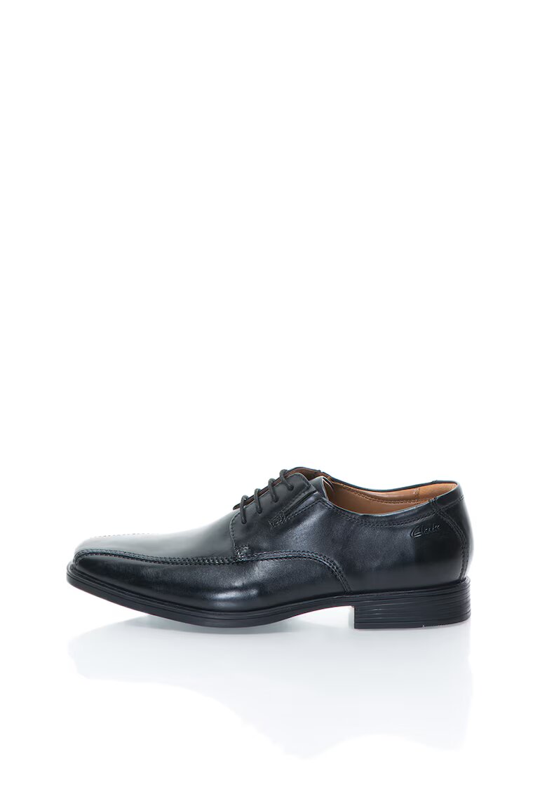 Clarks Pantofi de piele Tilden-Walk - Negru - Negru